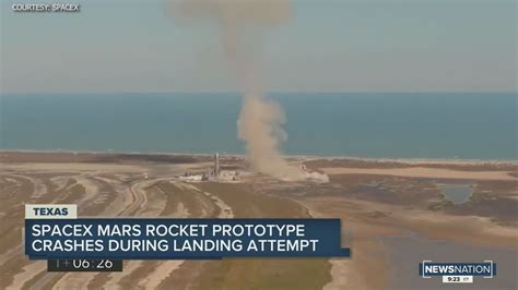 Spacex Mars Rocket Prototype Crashes During Landing Attempt Youtube