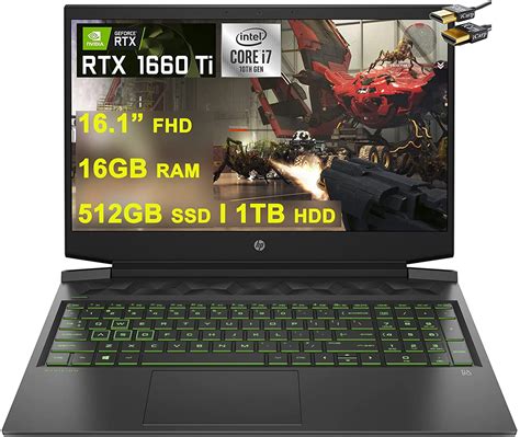 HP Pavilion Gaming 16 - i7-10750H · GTX 1660 Ti Max-Q · 16.1″, Full HD ...