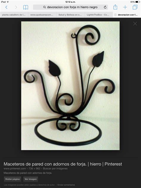 Macetero De Pared En Hierro Forjado Wrought Iron Decor Wrought Iron