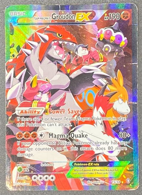 Team Magma S Groudon EX Double Crisis 15 34 Values MAVIN