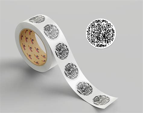 Round QR Code Labels, Custom QR Sticker, Smart Qr Inventory Stickers ...