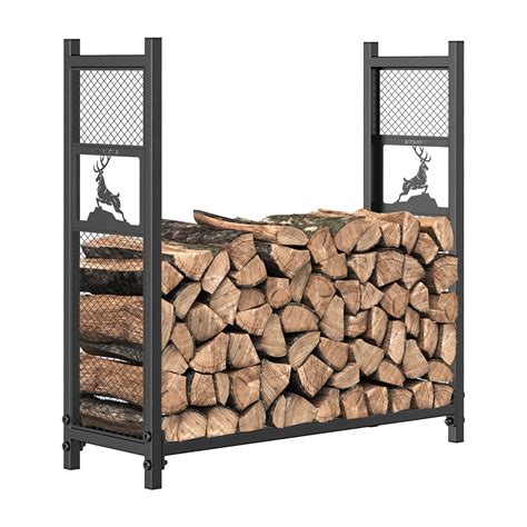 Mr Ironstone 4ft Firewood Rack Outdoor Wood Rack For Firewood Storage