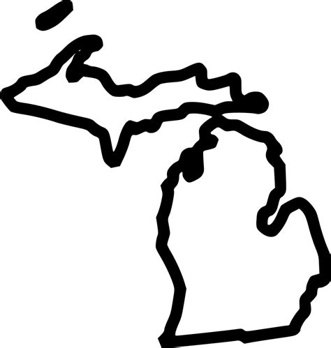 Png File Svg State Of Michigan Outline Clipart Full Size Clipart