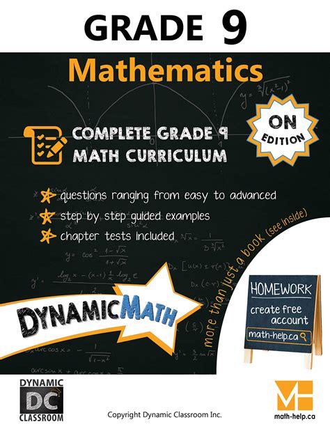 Dynamic Math Workbook Complete Grade 9 Mathematics Curriculum By