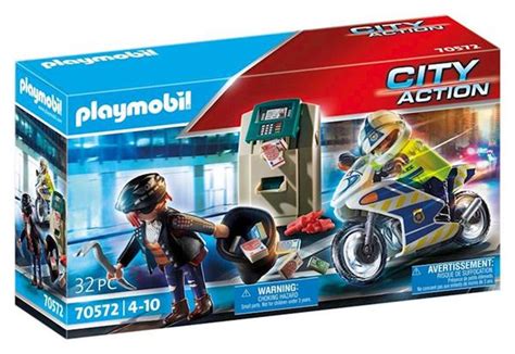 Playmobil Moto Policía en Persecución City Action