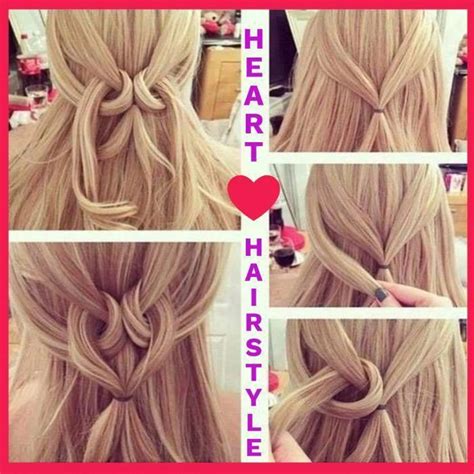 Heart Hairstyles Half Up Half Down Heart Hairstyle Tutorial Step By Step Cute For Valentine