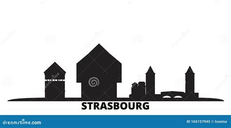 Strasbourg City Hand Written Text With Red Heart Logo Cartoon Vector