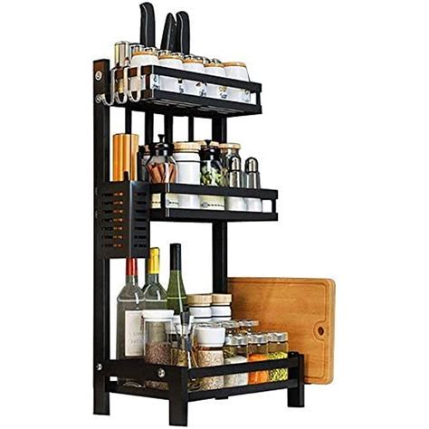 Shop GENERIC Countertop Standing 3 Tier Metal Kitchen Spice Corner