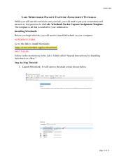 Lab Wireshark Packet Capture Assignment Tutorial Docx CSIS 100 LAB