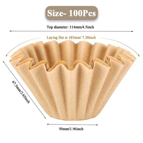 Snapklik.com : MUCXNIIY 2-5 Cup Coffee Filters, Pack Of 100 Unbleached