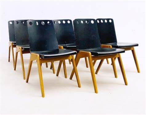 Set Of Vienna City Hall Stacking Chairs By Roland Rainer For Emil