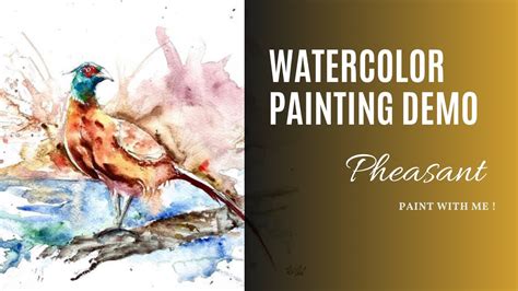 How to paint a pheasant in watercolor demo by Valérie Mafrica YouTube