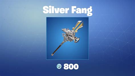 Silver Fang Fortnite Pickaxe Youtube