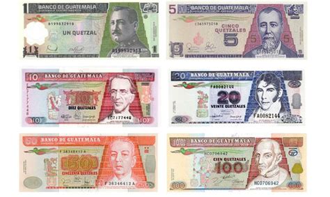 Qué personajes aparecen en los billetes de Guatemala Jamaica