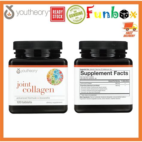 Youtheory Joint Collagen Advanced Formula Boswellia Tablets