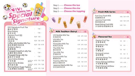 MENU Vivi Bubble Tea