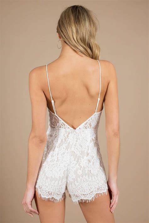 Out Of Love Lace Romper In White Lace Romper Elegant Rompers Rompers