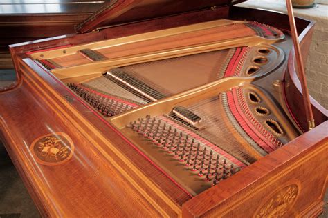 Broadwood Piano Mahogany Fluted Tapered Legs Cross Stretcher Inlaid Plaques For Sale At 1stdibs