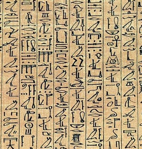 Cursive hieroglyphs are a form of Egyptian hieroglyphs commonly used ...