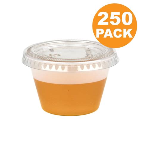 4 Oz Plastic Portion Cup With Clear Lids Disposable Jello Shots Sauce