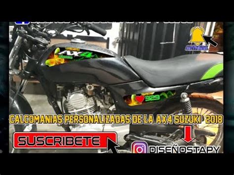 CALCOMANIAS AX4 SUZUKI IMPRESION DIGITAL 2018 DISEÑOS TAPY YouTube