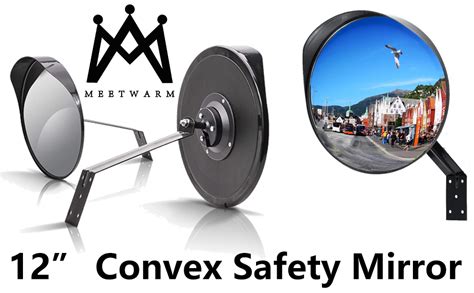 MEETWARM 12 Convex Security Mirror Curved Safety Mirror With