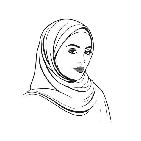 Premium Vector Hijab Woman Silhouette Vector Illustration