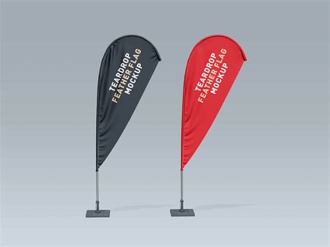 Teardrop Banner Mockup