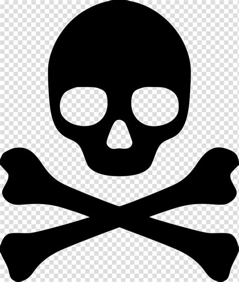 Hazard Symbol Skull And Crossbones Poison Png Clipart Black And White ...