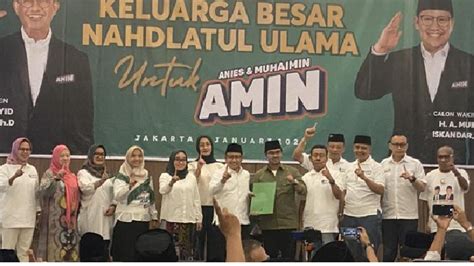 Keluarga Besar Nu Deklarasi Dukung Anies Cak Imin Di Pilpres Politika