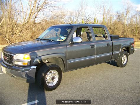 2001 Gmc Sierra 1500 Hd Slt Crew Cab Pickup 4 Door 6 0l