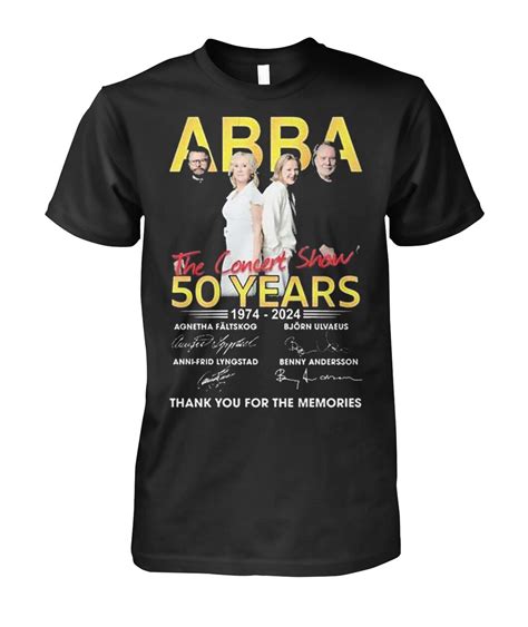 Abba The Concert Show 50 years 1974-2024 Thank You For The Memories Shirt - Viralstyle