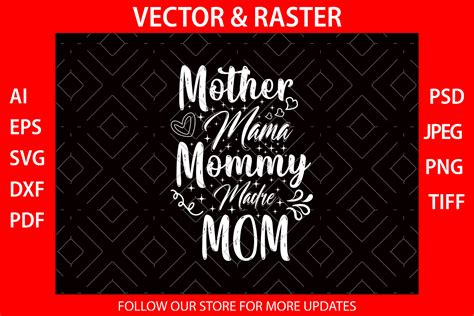 Mother Mama Mommy Madre Mom Shirt Svg Graphic By Hungry Art · Creative