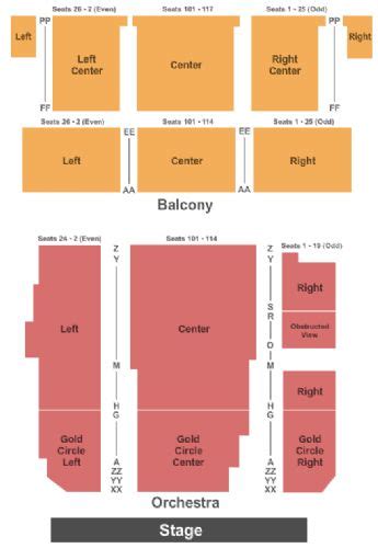 Warner Grand Seating Chart A Visual Reference Of Charts Chart Master