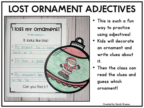 Christmas Adjective Craft And Writing Made By Teachers