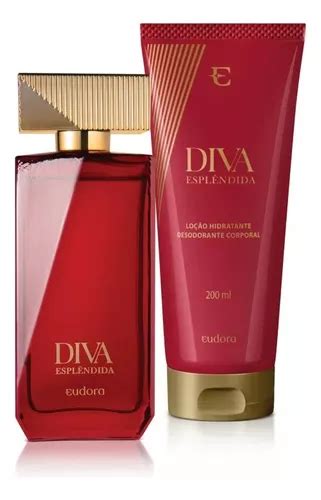 Kit Diva Esplendida Eudora Desodorante Colônia 100ml Loção Hidratante