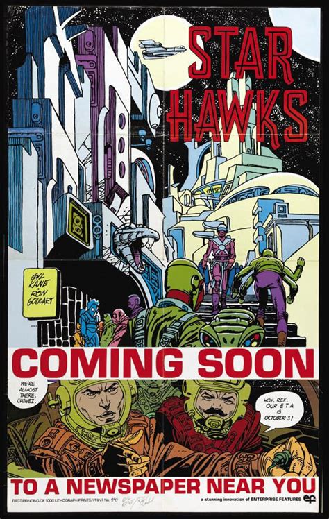 Capns Comics Star Hawks Promo Poster By Gil Kane