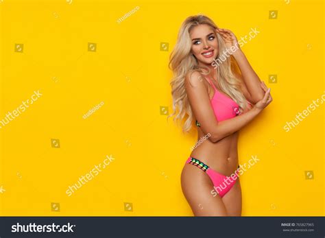 Pink Bikini Blonde Images Stock Photos Vectors Shutterstock