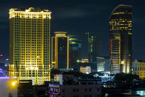 White concrete building during night time photo – Free Cambodia Image ...