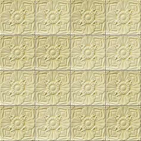 Pale Yellow Floral Tile Stack Architextures