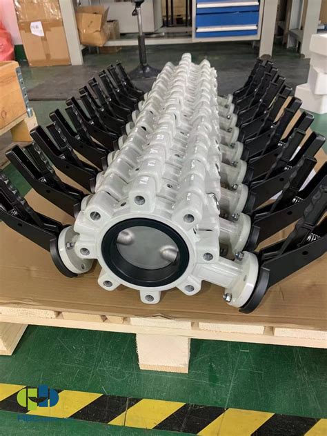 DN50 DN2000 Lug Concentric Butterfly Valve With Hand Lever With Gear