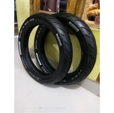 BAN ROAD RACE BAN METIK TUBLES UKURAN 90 90 80 90 RING 14 MERK PIRELLI