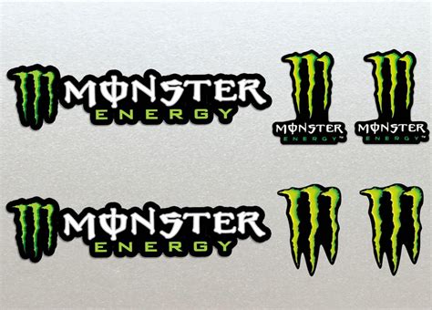 Monster Energy Racing Sticker Set X 6 Bike Car Yamaha Kawaskai KTM