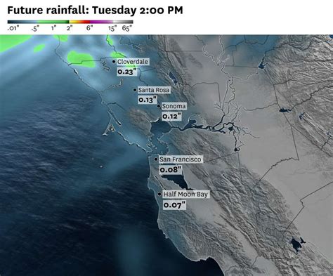 California Weather Where Rain Will Be Heaviest Monday