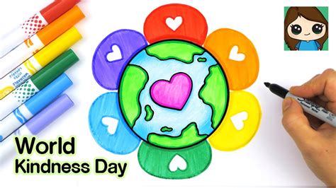 How to Draw the Earth 🌍💖 World Kindness Day - YouTube