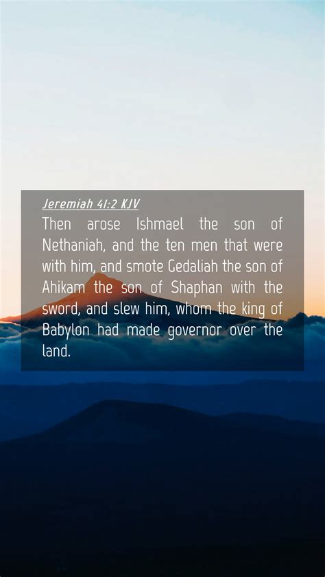 Jeremiah Kjv Mobile Phone Wallpaper Then Arose Ishmael The Son