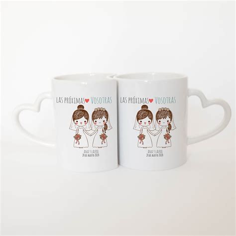 Taza Doble De Coraz N Las Pr Ximas Vosotras Tazas Juego De Tazas