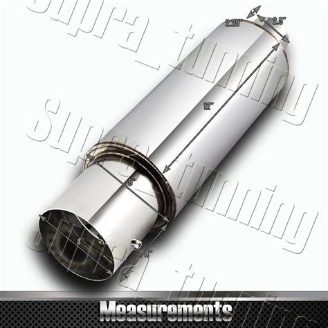 Universal Jdm N1 4 Flat Tip Stainless Steel Weld On Exhaust Muffler 2