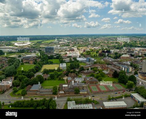 Aerial View Of Ashford Town Centre Kent Uk Stock Photo Alamy