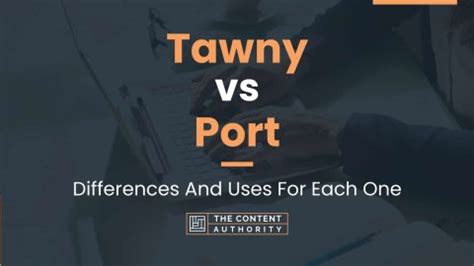 Tawny vs Port: Differences And Uses For Each One